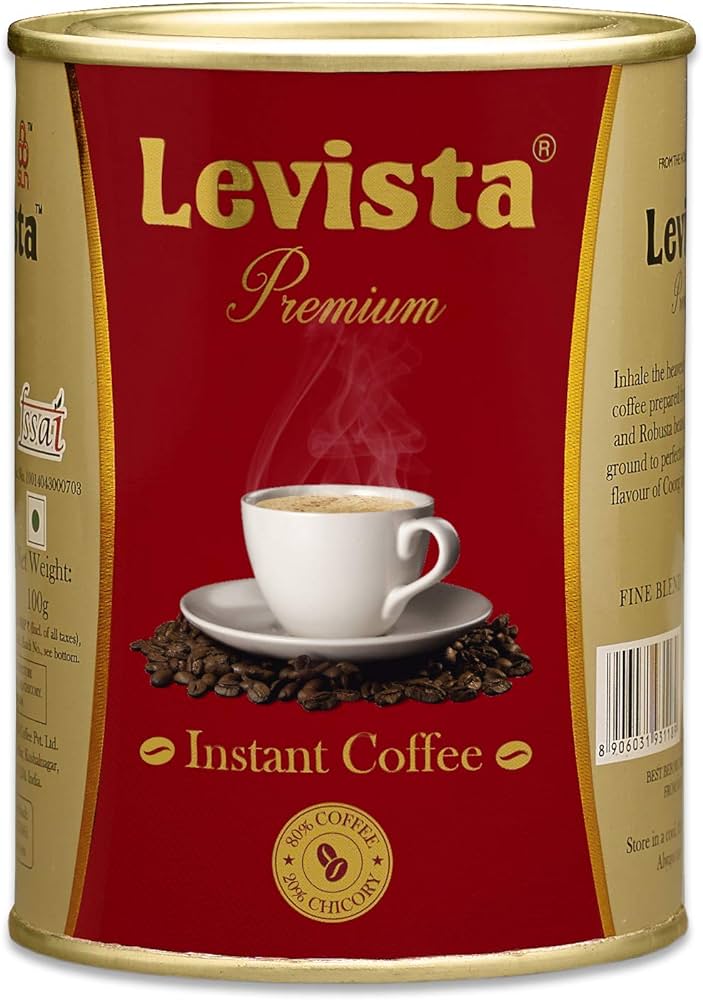 Levista Premium Instand Coffee 100gm Can / லெவிஸ்டா பிரீமியம் இன்ஸ்டான்ட் 100gm